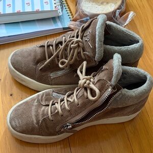 Giuseppe Zanotti Brown High-Top Sneakers